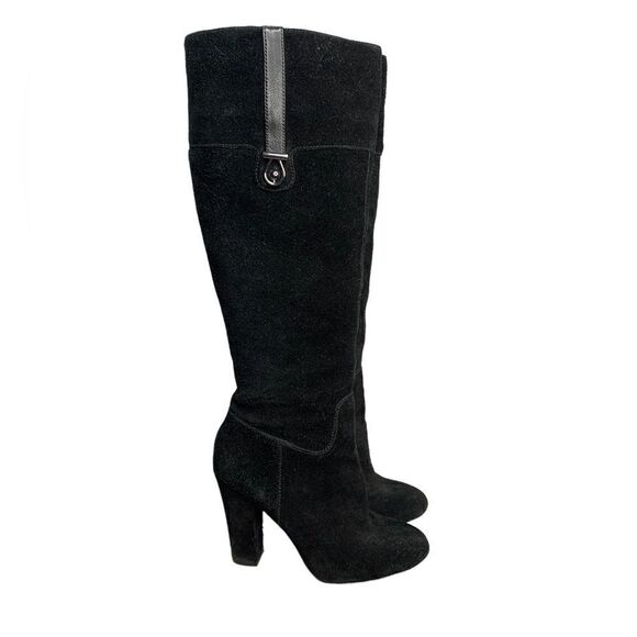 Joan and David Sterla Black Suede Knee High Boots | Size 8 - Picture 2 of 10